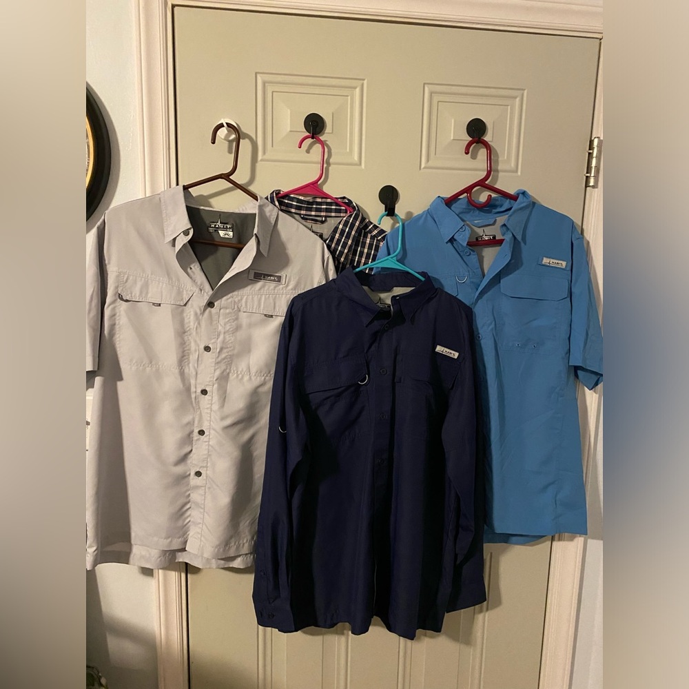 Habit mens medium fishing shirt bundle of 4